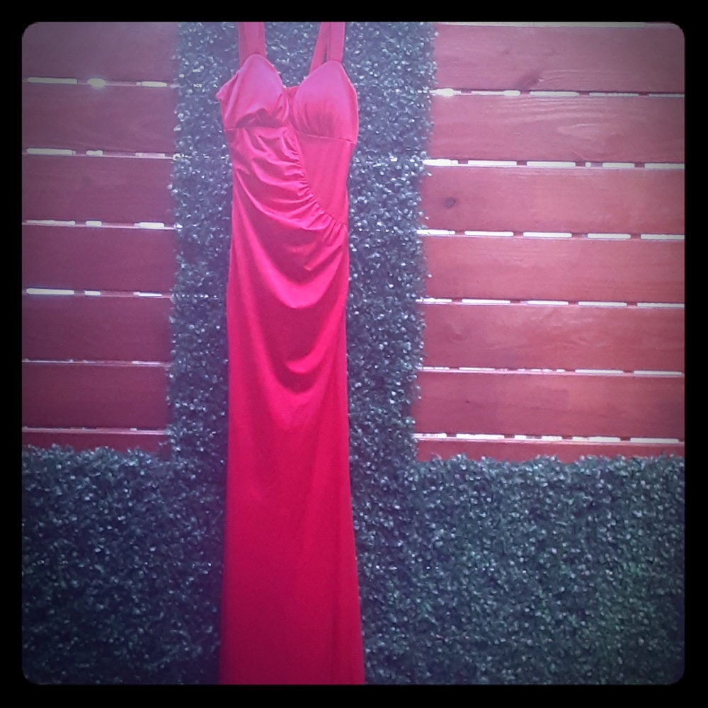 Woman in Red long Dress